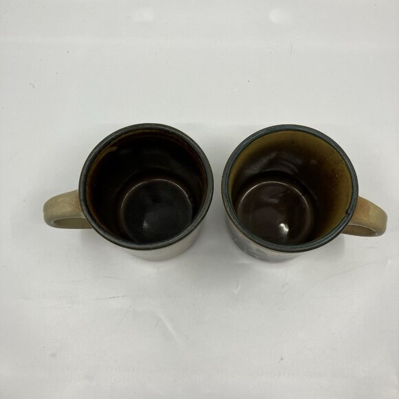 Monroe Salt Works Pottery Mugs Iris Handmade Art Studio Pottery Coffee Cup 4" - Picture 5 of 12